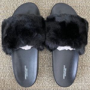 AEO Faux Fur Pool Slide